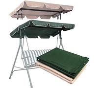 GOPLUS Toldo para Columpio de Hollywood, Techo de Repuesto Universal, Funda de Techo, Lona Impermeable y protección UV, tamaños (195 x 109 cm, Verde)