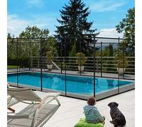 GOPLUS Valla de Seguridad para Piscina 360x125cm, Barrera de Protección para Niños o Mascotas, Valla Desmontable de Teslin para Piscina, Estanque y Jardín