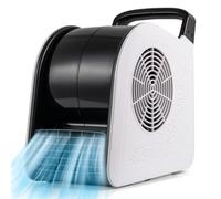 GOPLUS Ventilador de Piso, Ventilador para Secado, Enfriamiento y Ventilación con 3 Velocidades de Aire y Cabezal Pivotante a 185°, con 2 Enchufes AC para Casa, Garaje y Gimnasio