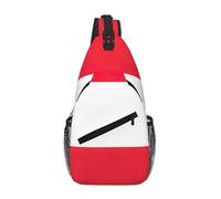 gopoo Bolsa de pecho con bandera austriaca, mochila delgada para hombres y mujeres, bolsa de hombro ligera de viaje, mochila cruzada casual
