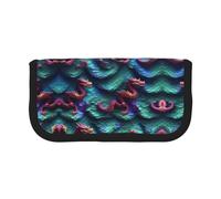 gopoo Estuche de lona con diseño de escamas de dragón mágico 3D, almacenamiento organizado para viajes y uso diario, estuche de maquillaje