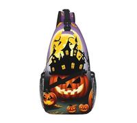 gopoo Happy Halloween Day Sling - Mochila delgada para hombres y mujeres, bolsa de hombro ligera de viaje cruzada casual