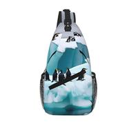 gopoo Penguins On The Iceberg - Mochila delgada para hombres y mujeres, ligera, de viaje, bandolera, casual, mochila