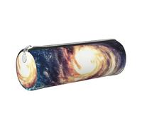 gopoo Universe Galactic System - Estuche de cuero delgado y estético, organizador de artículos de papelería con anillo de metal portátil, Silver, Talla única, Tarjetero