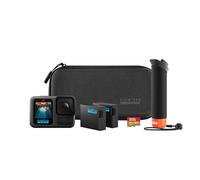 GoPro HERO13 - Paquete de Accesorios Negros, Incluye el manejador, 2 baterías Enduro, 2 Soportes Adhesivos curvos, Tarjeta SanDisk MicroSD de 64 GB y Funda de Transporte