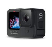 GoPro HERO9 - Cámara deportiva impermeable con pantalla LCD frontal y pantalla táctil trasera, vídeo Ultra HD de 5K, fotos de 20 MP, transmisión en vivo de 1080p, cámara web, estabilización, negra