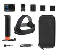 GoPro Paquete de Accesorios HERO12: Incluye cámara Negra HERO12, Mango (empuñadura Flotante), Correa para la Cabeza 2.0, batería Recargable Enduro (2 en Total) y Estuche de Transporte