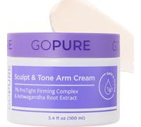 goPure Crema de brazos Sculpt & Tone - Crema reafirmante y tonificante para los brazos, suaviza el aspecto de las arrugas, hidrata profundamente, reafirma la apariencia de la textura de grietas en las
