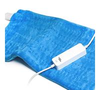 GOQOTOMO-HF-B - Almohadilla térmica eléctrica de calentamiento rápido para espalda, cintura, abdomen, hombros, cuello y alivio de calambres, terapia de calor húmedo y seco con apagado automático de 12 x 24 pulgadas, almohadilla térmica caliente por GOQOTOMO-HF-B (azul)