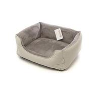 Gor Pets Ultima Cama para Perros con Soportes, Funda de Cama extraíble y Lavable, Cama calmante de Lino, Mediana (60 x 50 x 54 cm), Color Gris