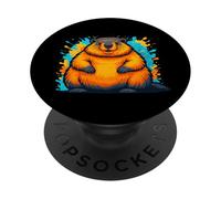 Gordita Groundhog Colorido, Divertido Animal PopSockets PopGrip Adhesivo