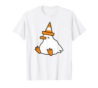 Gordito Pájaro Llevando Un Cono De Tráfico Divertido Camiseta