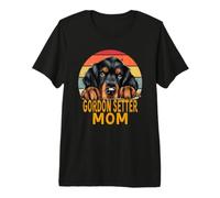 Gordon Setter Mamá Retro Vintage Divertido Mis Perros Son Mi Cardio Camiseta Premium