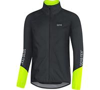 GORE WEAR C5 Chaqueta de ciclismo de hombre GORE-TEX, L, negro/amarillo neón