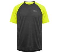 GORE WEAR Camiseta de manga corta de running para hombre, R5, XXL, Negro/Amarillo neón