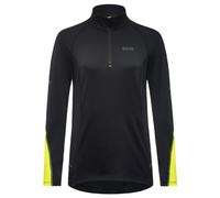 GORE WEAR M Camiseta de Manga Larga para Mujer, 38, Negro/Amarillo neón
