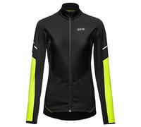 GORE WEAR M Thermo Camiseta de Manga Larga para Mujer, 38, Negro/Amarillo neón