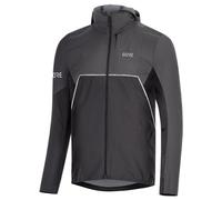 GORE WEAR R7 Partial Gore-TEX INFINIUM - Chaqueta de correr con capucha para hombre, talla S, color negro y gris