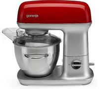 Gorenje Robot de Cocina MMC1000RLR, Batidora Amasadora con Bol de Acero Inoxidable, 6 Velocidades, 4 Accesorios, 36 cm x 37,2 cm