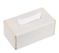 GORESE Caja de Pañuelos,Caja para Pañuelos de Papel Rectangular Beige