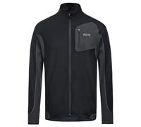 GOREWEAR Camiseta R3 Partial GORE® WINDSTOPPER®, Black/Terra Grey, S