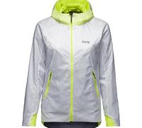 GOREWEAR Chaqueta acolchada R5 Mujer GORE-TEX INFINIUM™, White/Neon Yellow, 34