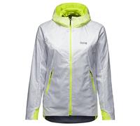 GOREWEAR Chaqueta acolchada R5 Mujer GORE-TEX INFINIUM™, White/Neon Yellow, 42