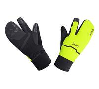 GOREWEAR Guantes WINDSTOPPER Thermo Split, Black / Neon Yellow, 7