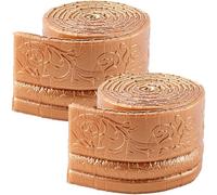 GORGECFAFT 2 Rollo 2.3mx10cm Espuma Adhesiva para Bordes de Pared de Chocolate 3D Moldura de Corona Borde de Papel Tapiz Flexible Borde de Espejo Marco de Línea Base de Pared Zócalo de Techo