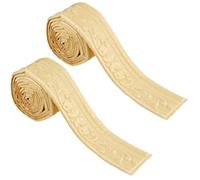 GORGECFAFT 2 rollo 2.3mx7.8cm de Borde de Espejo Flexible para Pared Borde de Espuma para Papel Tapiz 3D Moldura de Corona Autoadhesiva Moldura de Zócalo para Decoración de Muebles Del Hogar (Mocasín)