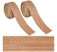 GORGECFAFT 2 Rollo de 2.3 mx8cm de Espuma Autoadhesiva 3D para Papel Tapiz Borde de Moldura de Corona Moldura de Zócalo Borde de Espejo Flexible Sienna Marco de Líneas para Decoración de Muebles