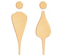 GORGECRAFT 1 Juego de Letreros de Baño para Hombres Y Mujeres, Letrero de Puerta de Baño Cepillado, Decoración de Letrero de Puerta de WC, Juego de Figuras Acrílicas, Autoadhesivo, Restaurante, Oro