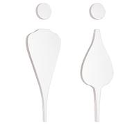 GORGECRAFT 1 Juego de Letreros de Baño para Hombres Y Mujeres, Letrero de Puerta de Baño Cepillado, Decoración de Letrero de Puerta de WC, Juego de Figuras Acrílicas, Autoadhesivo, Restaurante, Plata