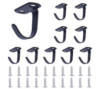 GORGECRAFT 10 Juego de Ganchos de Techo Montados con Tornillos de Acero Inoxidable Soporte de Planta de Metal Negro Linternas de Hierro para Perchas Luces Colgantes Plantas Tazas Ventilador de Techo