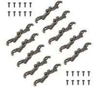 GORGECRAFT 10 Juego de Tiradores Decorativos Antiguos de Bronce Y Metal, Pomos Vintage, Manijas para Armarios Centrales de Cocina, Cajones, Aparadores, Muebles, Armarios