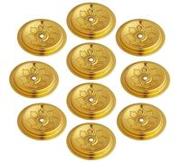 GORGECRAFT 10 Mecha Flotante de Metal para Lámpara de Aceite Ghee Soporte para Disco Soporte Flotante para Vela Estante de Repuesto para Centro de Mesa de Adoración Mecha para Té Dispositivos
