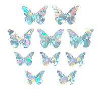 GORGECRAFT 10 pieza de Adhesivos para Ventanas de Arcoíris, Película Decorativa 3D para Ventanas Estilo Mariposa Pegatinas Anticolisión Puertas Y Cocina, Comedor, Dormitorio