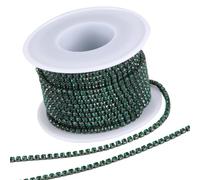 GORGECRAFT 10 Yarda 2.5 mm Cadena de Diamantes de Imitación Cristal Brillante Diamante de Imitación Cerrar Garra Cadena Recortar para Bricolaje Costura Artesanía Joyería Abalorios Fabricación Negro