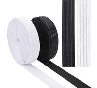 GORGECRAFT 10 Yarda*20mm Cinta Elástica Antideslizante 2 Colores 3 líneas Banda Elástica de Silicona Gomas Elásticas Cinturón Elástico para Manualidades de Costura de Prendas Accesorios Pantalones