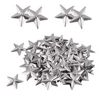 GORGECRAFT 100PCS 1" Galvanizado Mini Metal Barn Star Vintage Rustic Star Ornament Three Dimensional Christmas Tree Star para Colgar En la Pared Holiday Wreath Decor Craft Project Supply Accesorio