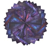 GORGECRAFT 100PCS Galaxy Scrapbook Paper 15x15cm Starry Sky Pattern Paper Pack Vintage Nebula Papel Decorativo para Manualidades Cartulina para Hacer Tarjetas DIY Scrapbooking Álbum de Fotos Holiday