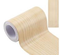 GORGECRAFT 10m*10cm Parche de Cinta de Reparación Adhesivo Texturizado de Madera Papel de Pared Etiqueta de Borde PVC de Seda de Maíz Cinta de Reparación de Grano de Madera Autoadhesiva Realista