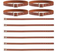 GORGECRAFT 10pz Correas Extensoras Tradicionales Escocesas para Kilt Collares Brazaletes Soportes de Manga Antideslizantes Estribos Cinturones de Cuero PU para Puños Etiquetas Saddle Brown