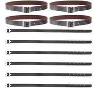 GORGECRAFT 10pz Correas Extensoras Tradicionales Escocesas para Kilt Collares con Estribo de Cuero PU Brazaletes Soportes de Manga Antideslizantes Correas de Cuero para Etiquetas Coco Marrón