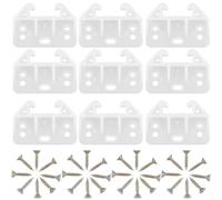 GORGECRAFT 12 juego de Guías de Plástico para Cajones Soportes de Riel Lateral para Cajones con Montaje Central de Tornillo Rieles Guía de Repuesto para Rieles de Cajón para Tocadores Armarios Cajones