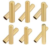 GORGECRAFT 120 pieza de 6 tamaños de Puntas de Cordones de Metal para Zapatos Puntas de Cordones de Columna Extremos de Cordones de Oro Reemplazo de Cabeza de Cordón de Zapato Punta Final para Reparac