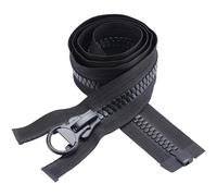 GORGECRAFT #15 Cremalleras de Plástico Súper Grandes 1.2m Resistentes Enormes con Separación Cremallera Gigante para Chaqueta para Coser Tiendas de Campaña Abrigos Abrigos Cubiertas para Barcos Negro