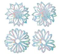 GORGECRAFT 16PCS Sunflower Window Clings Anti Colisión Rainbow Window Stickers para Birds Strike Flower Calcomanías Non Adhesivo Prismatic Energy Vinyl Film para Puertas Correderas Windows Glass