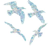 GORGECRAFT 16pz Gaviota para Ventana Pegatinas Anticolisión para Ventanas de Cristal con Forma de Charrán Arcoíris Pegatinas de Prisma No Adhesivas Ventanas Atrapasol Proteger A las Aves de Colisiones