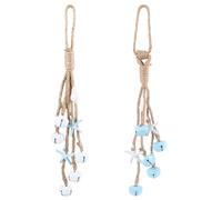 GORGECRAFT 2 Campana Colgante de del Hogar 50cm Concha de Estrella de Mar Decoración Náutica de Pared Campana Costera de Playa con Cuerda para Puertas Paredes Ventanas Corona de Árbol de Navidad